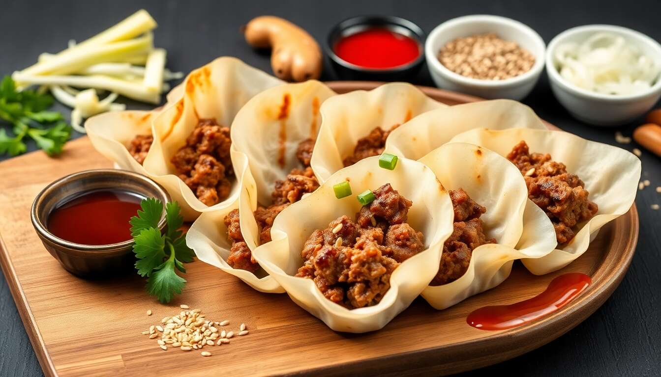 Gyozas grillés au bœuf : recette savoureuse et facile