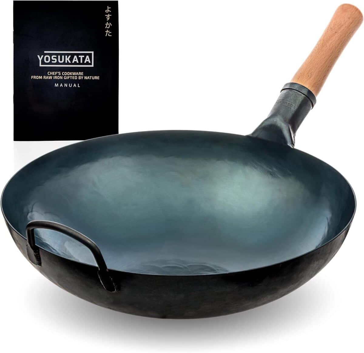 Test du wok Yosukata 36 cm en acier carbone blue