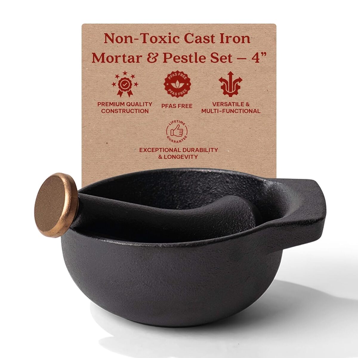 Test : mortier et pilon Alva Nori en fonte émaillée