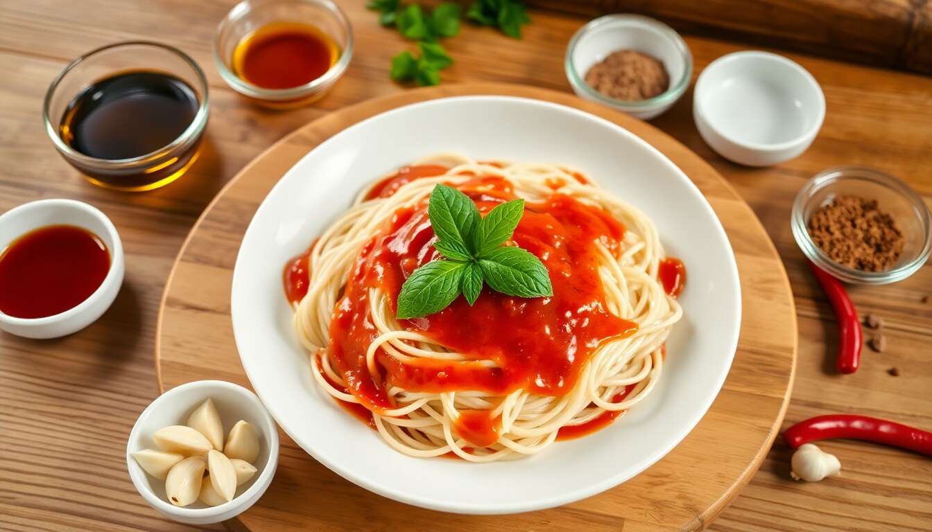 Nouilles de riz Liang Pi à la sauce sésame épicée : la recette parfaite