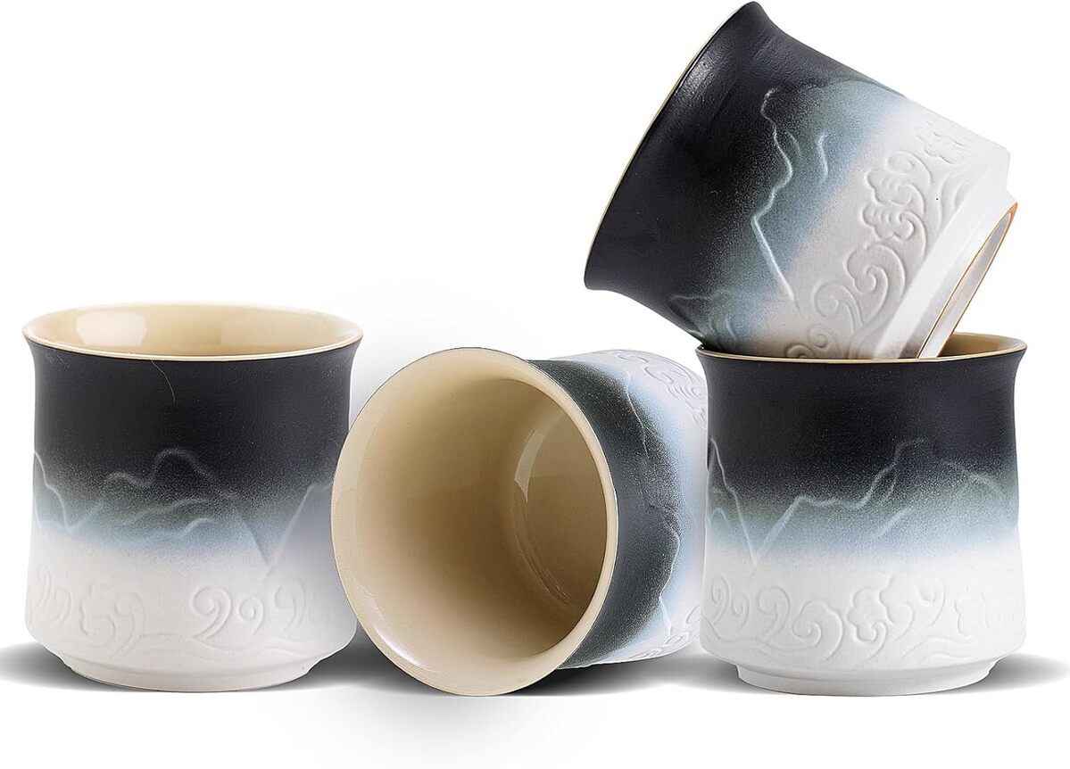 Avis sur le lot de 4 tasses à thé japonaises ZENS en céramique