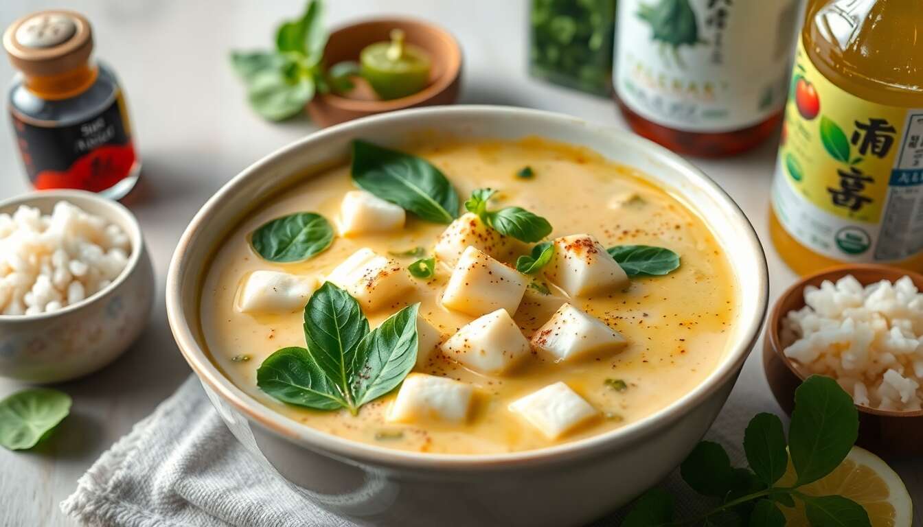 Soupe Curry Vert & Lait de Coco Vegan : recette Savoureuse