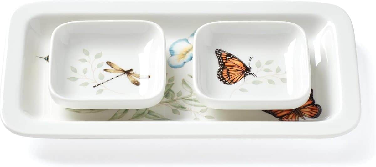 Avis sur le service à sushi multicolore Lenox Butterfly Meadow