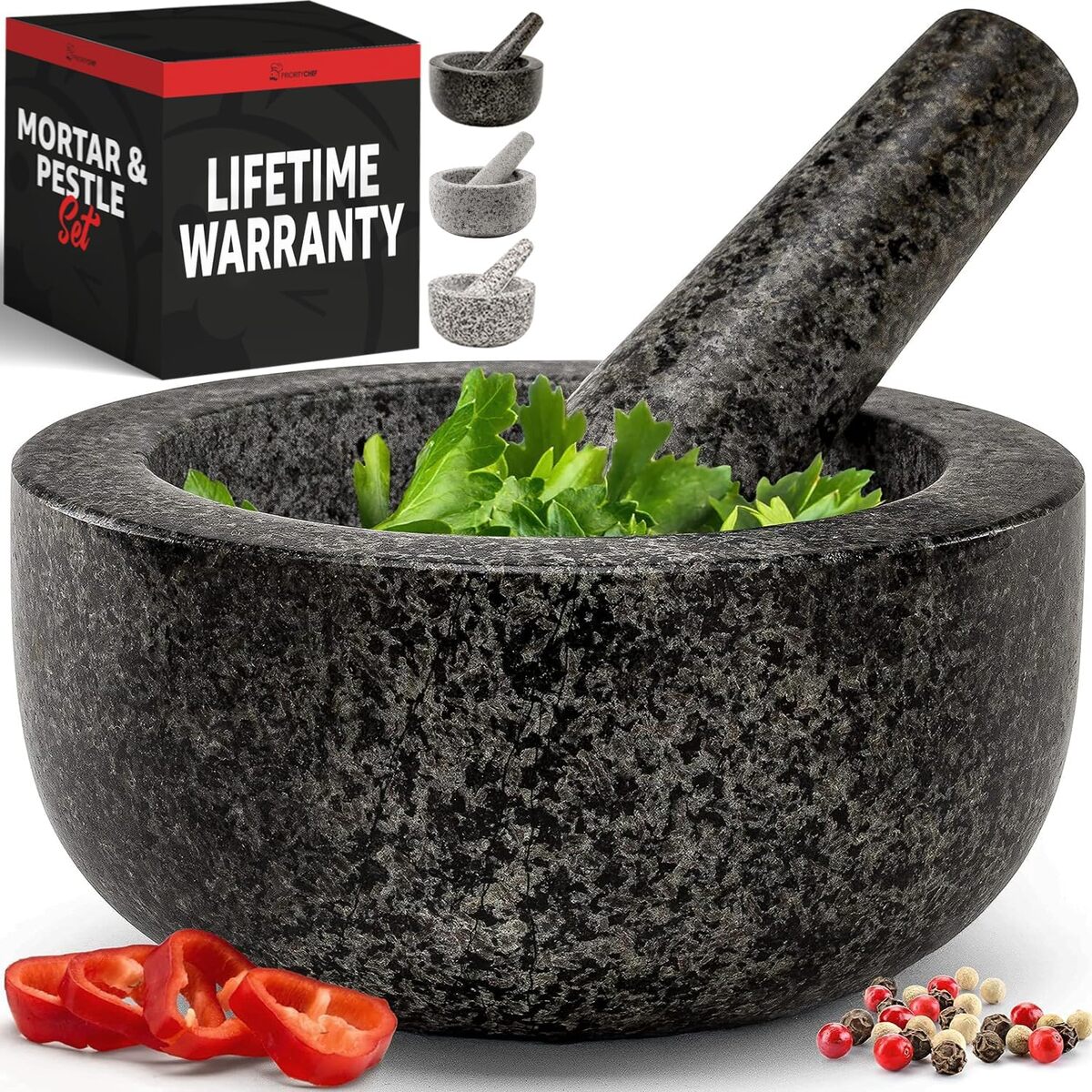Test : mortier et pilon extra large Priority Chef en granit