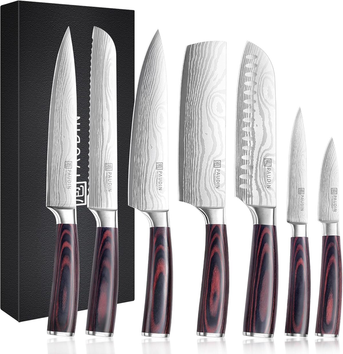 Test : set de couteaux PAUDIN 7 pièces, manche en bois