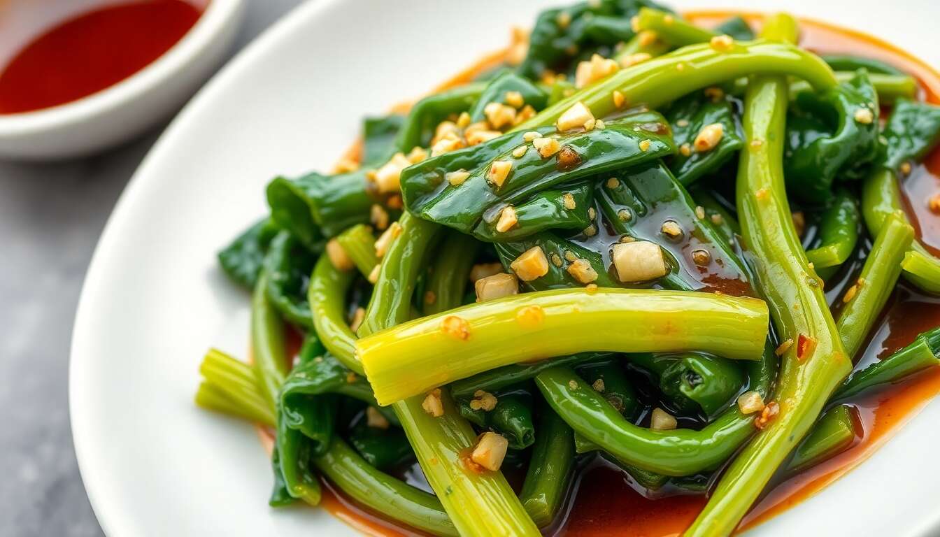 Recette de Kailan Sauté à la Sauce d'Huître
