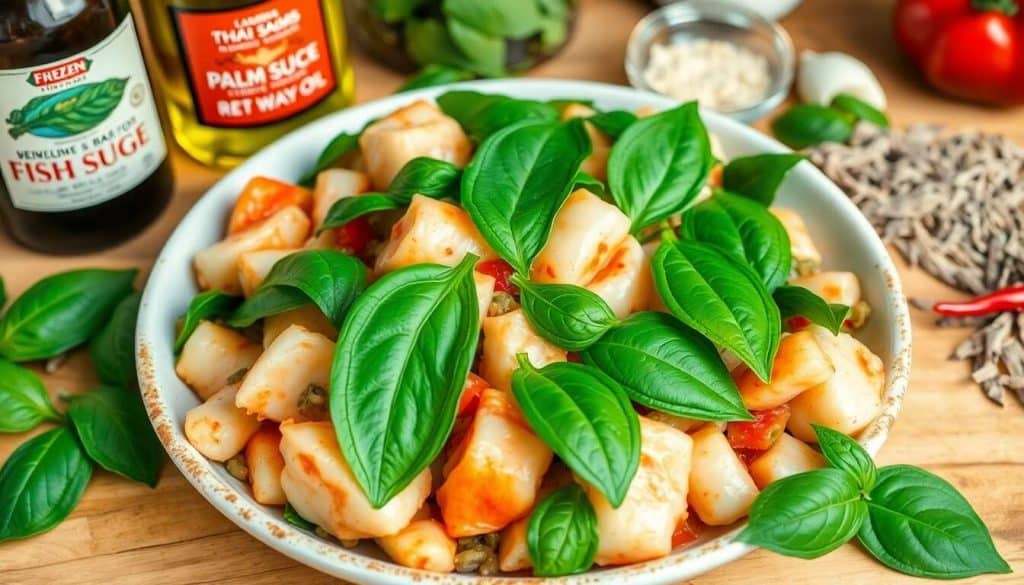 Recette de fruits de mer sautés au basilic thaï : simple et délicieuse