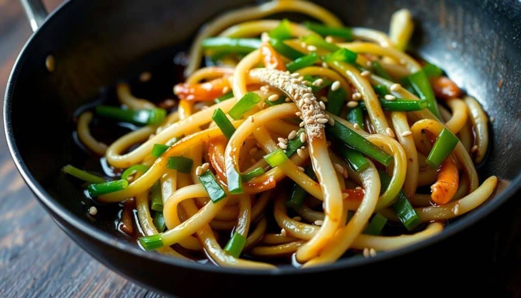 Wok de pousses de soja et cébette : recette saine et rapide