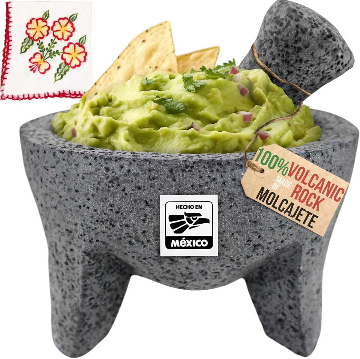 Avis sur le bol Molcajete en pierre de lave authentique mexicaine