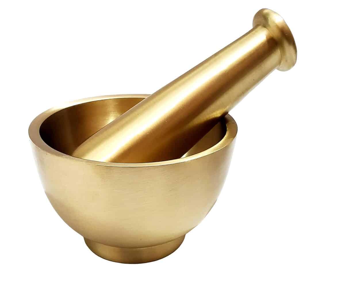 Avis sur le mortier en laiton doré Pure Source India 11, 4 cm