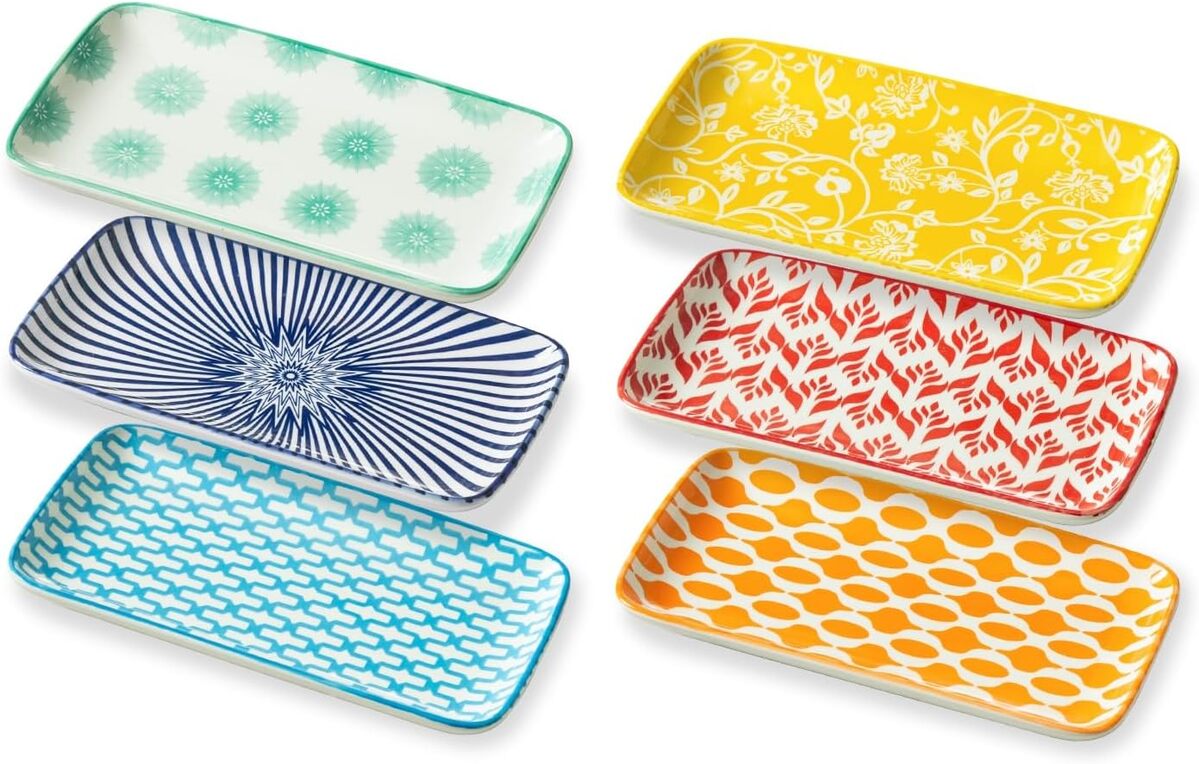 Avis sur le set de 6 assiettes rectangulaires Gibsimi en céramique