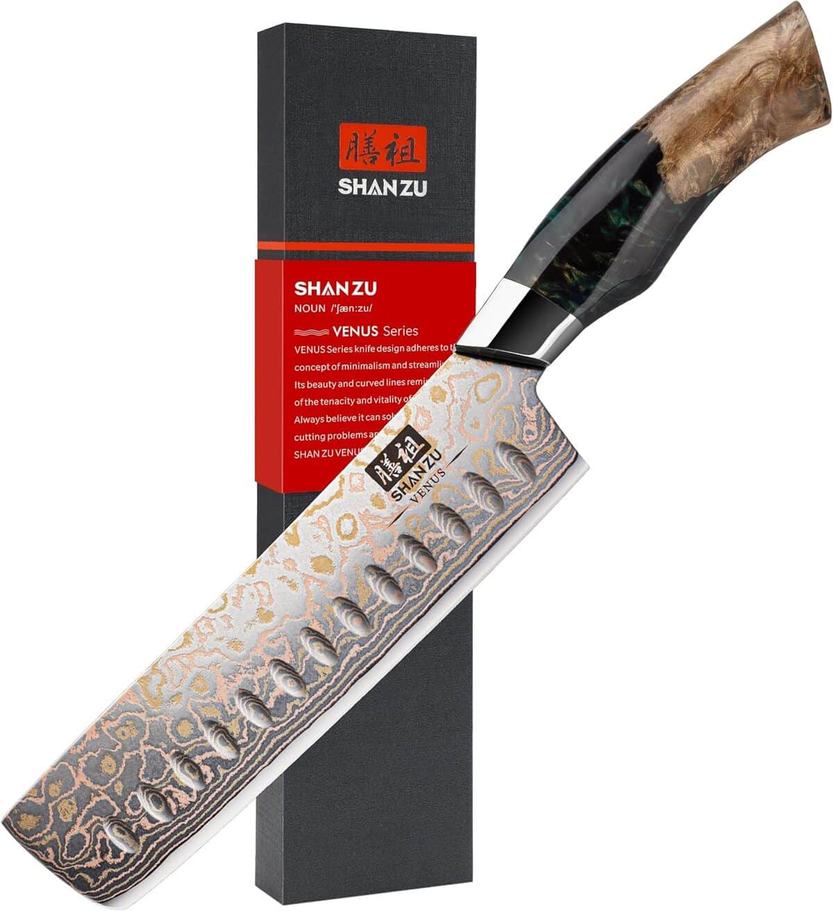 Test du couteau SHAN ZU Nakiri Damas 16, 5 cm