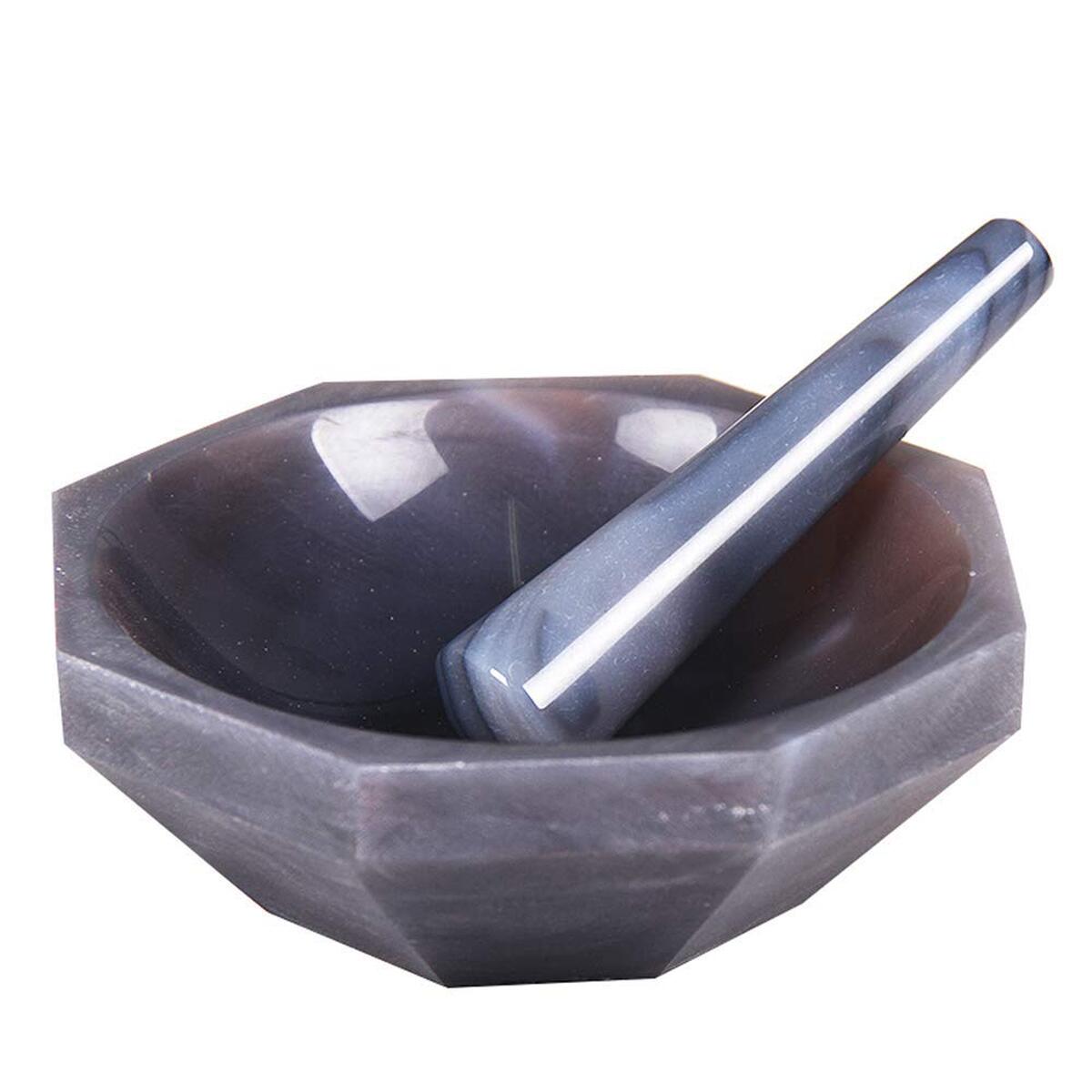 Test du mortier et pilon en agate naturelle 50mm pour le broyage laboratory