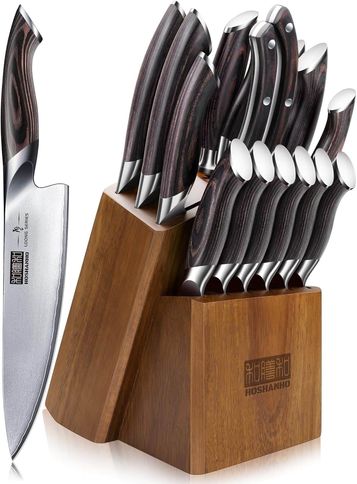 Test du set de couteaux de cuisine HOSANHO 16 pièces ultra tranchants