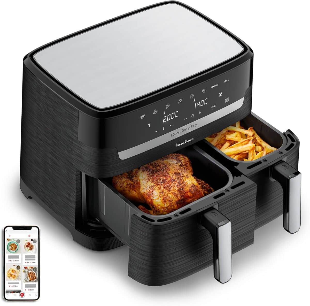 Test : friteuse sans huile Moulinex Dual Essential inox 8, 3L