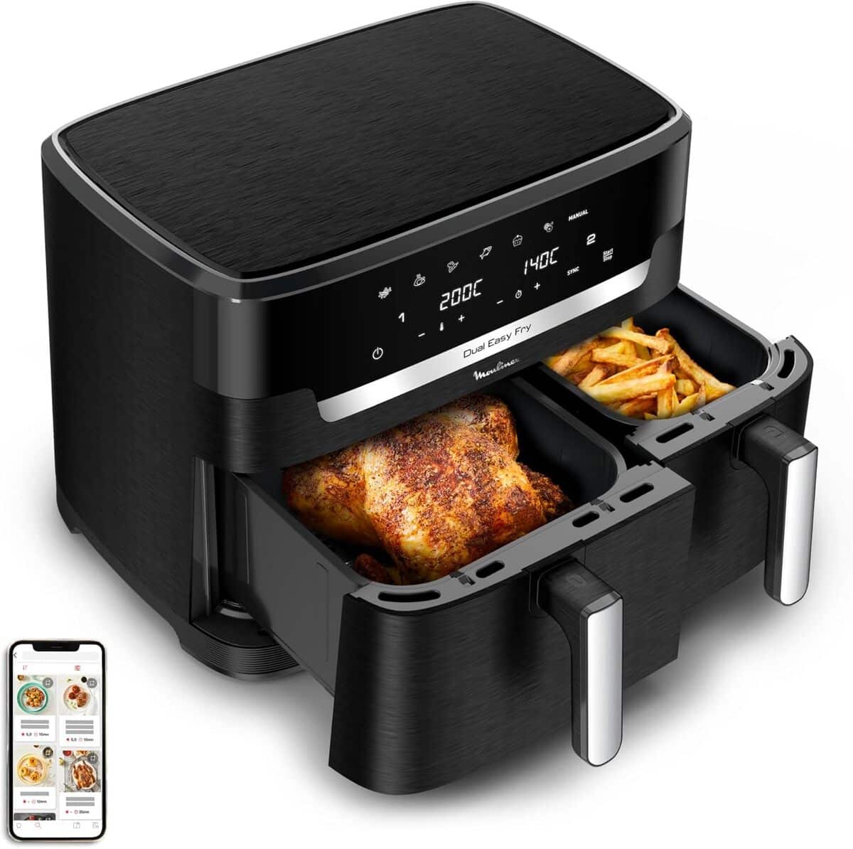 Test : moulinex Dual Easy Fry XXL, friteuse à air 11L