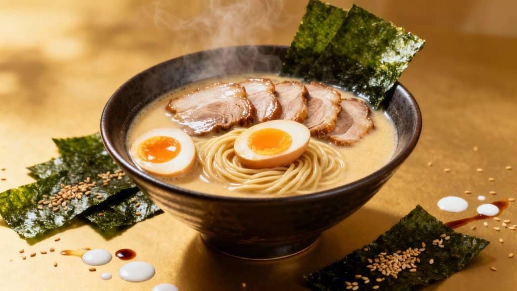 Recette : tonkotsu, l'art de préparer une soupe ramen crémeuse