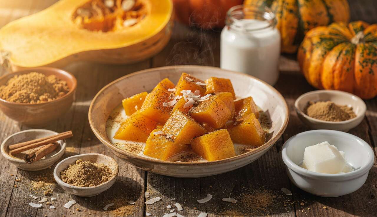 Courge Caramélisée au Lait de Coco : recette Savoureuse