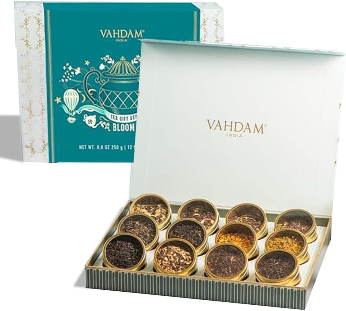 Avis sur le coffret assortiment de thés Vahdam Bloom