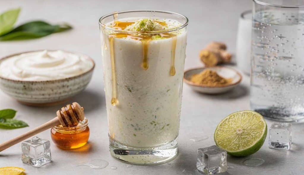 Lassi citron vert gingembre et miel : recette rafraîchissante et épicée