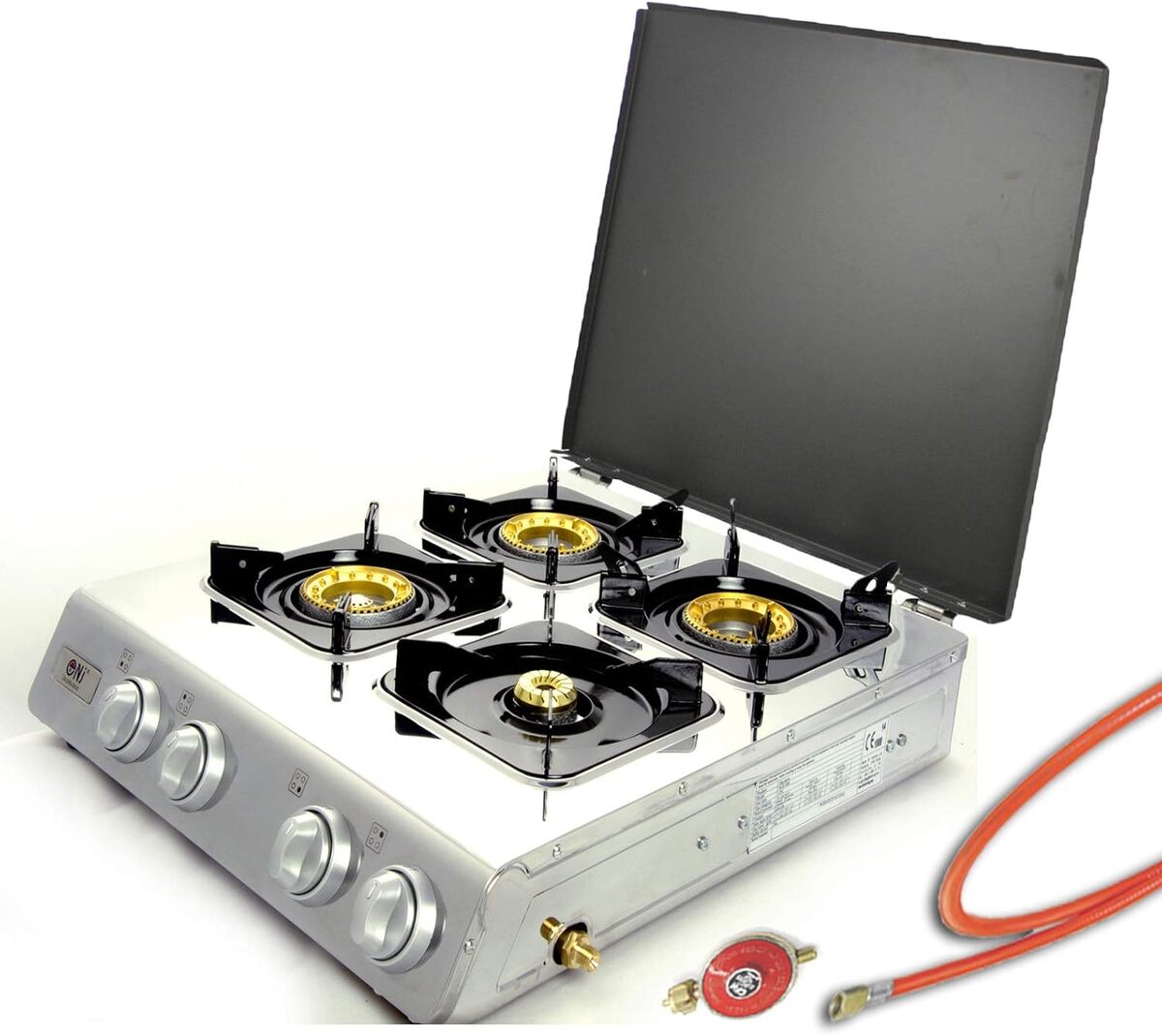 Test du réchaud à gaz 4 feux acier inoxydable 12 kW : puissance et praticité