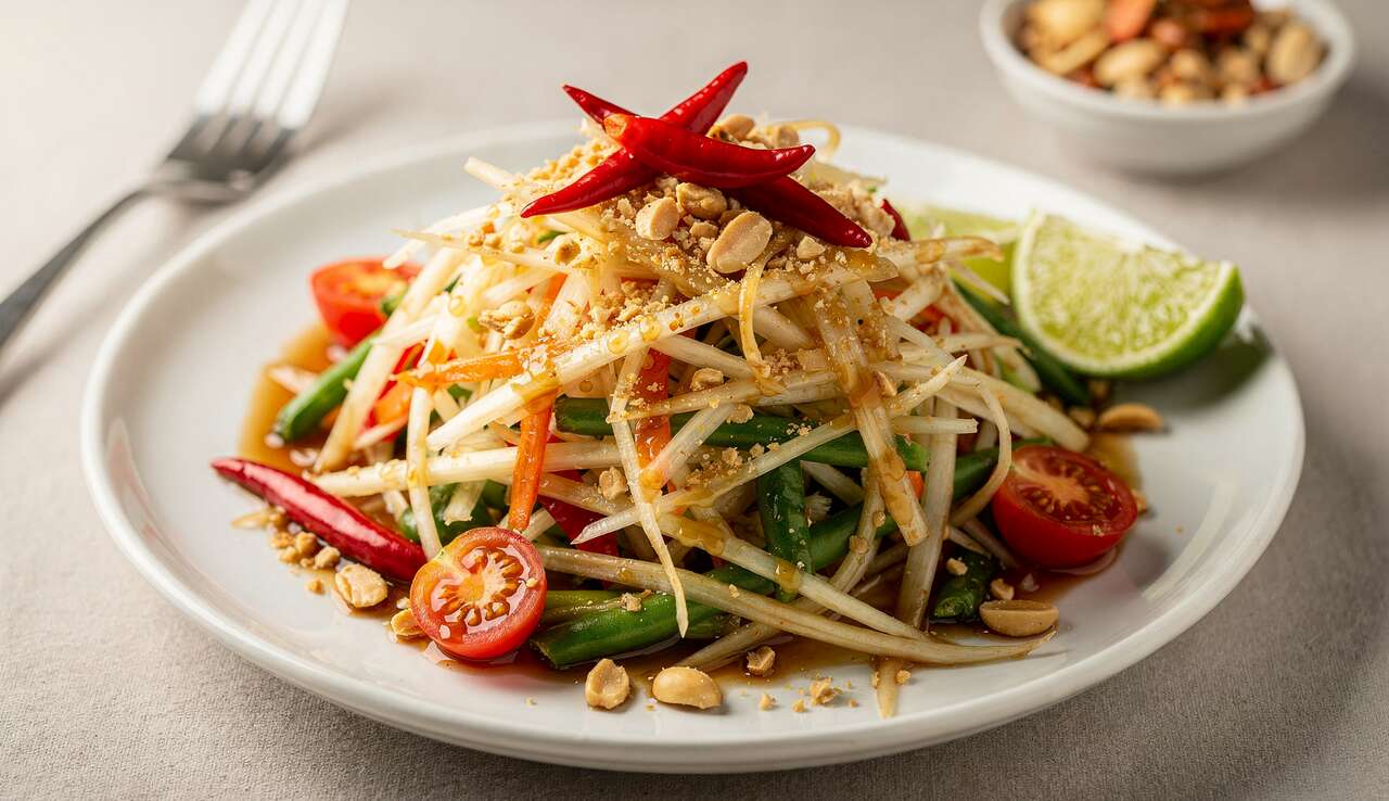 Recette facile : salade de papaye thaï Som Tam