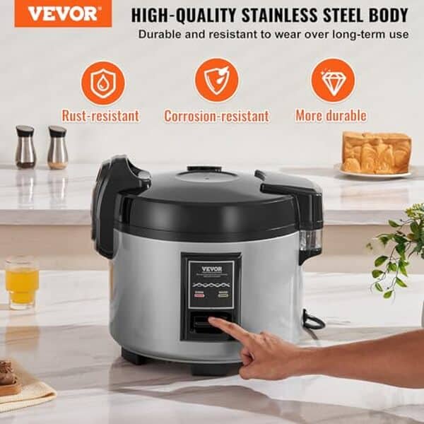 Découvrez notre avis détaillé sur le cuiseur à riz VEVOR 45 tasses. Performances, durabilité et facilité d'utilisation pour répondre aux besoins des professionnels de la restauration.