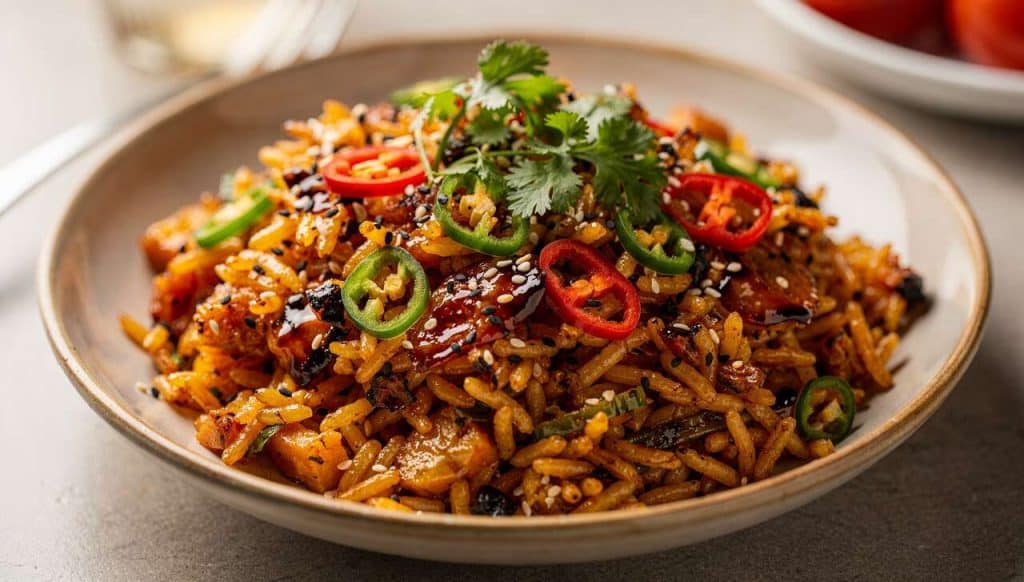 Riz frit à la confiture de piments : recette savoureuse et épicée
