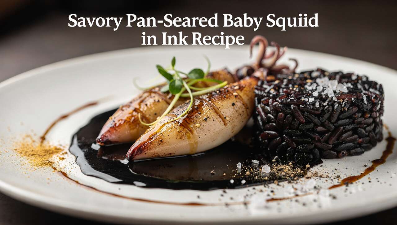 Recette savoureuse de poêlée de petits calamars à l'encre