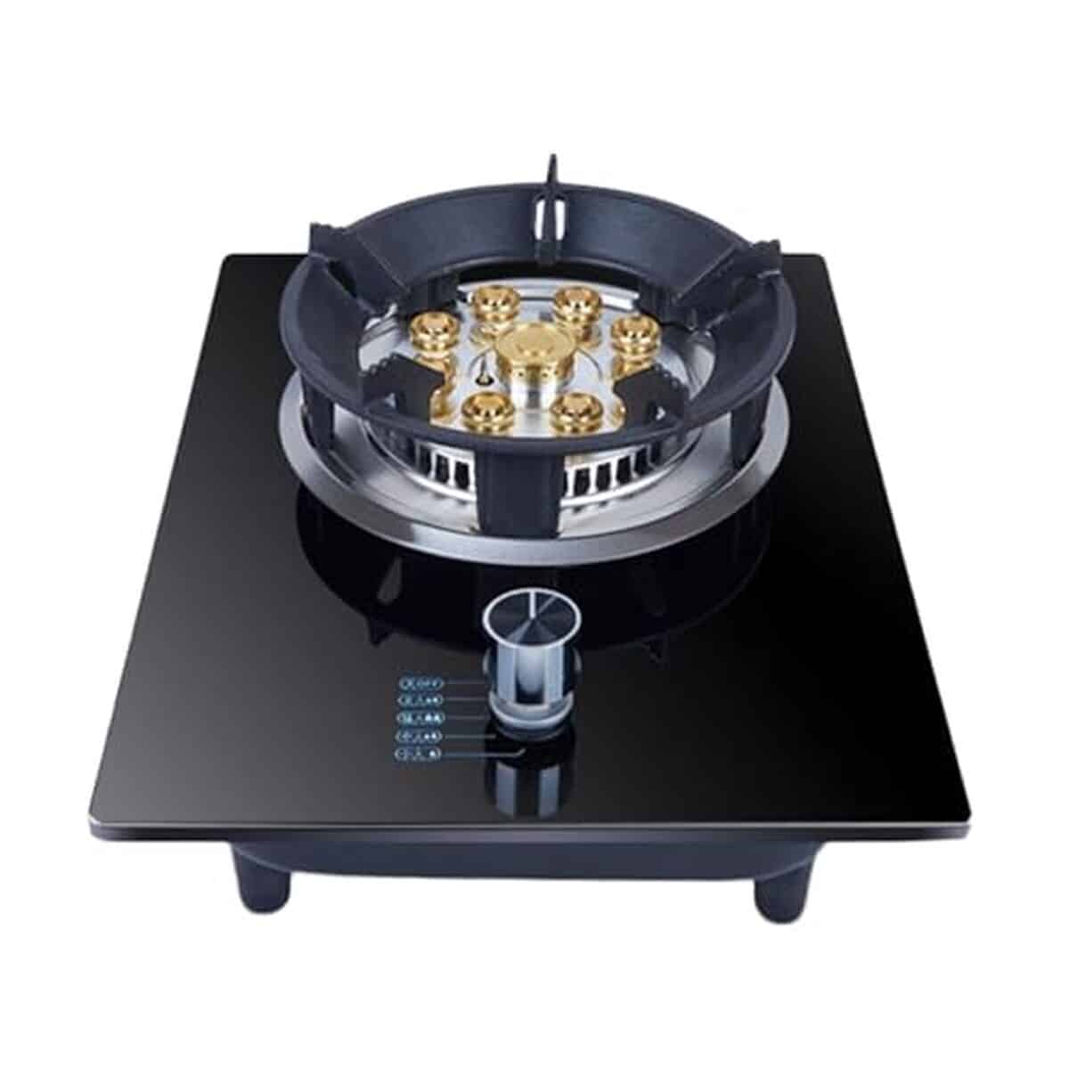 Test de la cuisinière à gaz 7, 0 KW : brûleur wok en verre trempé noir
