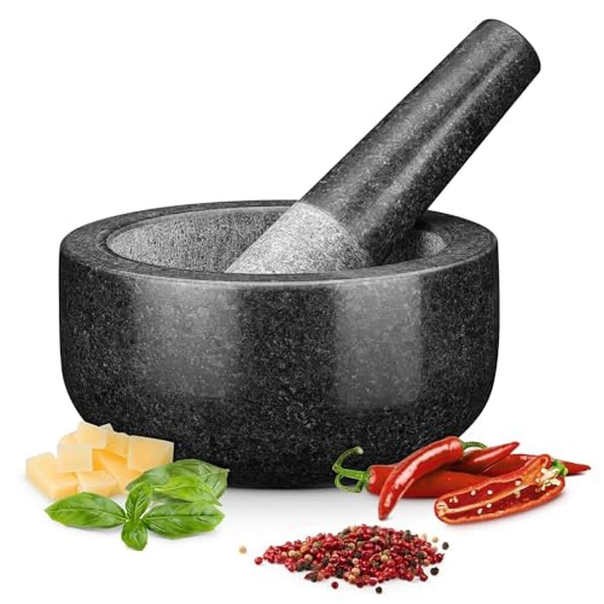 Test du pilon et mortier en granite H&S : efficacité et robustesse en cuisine