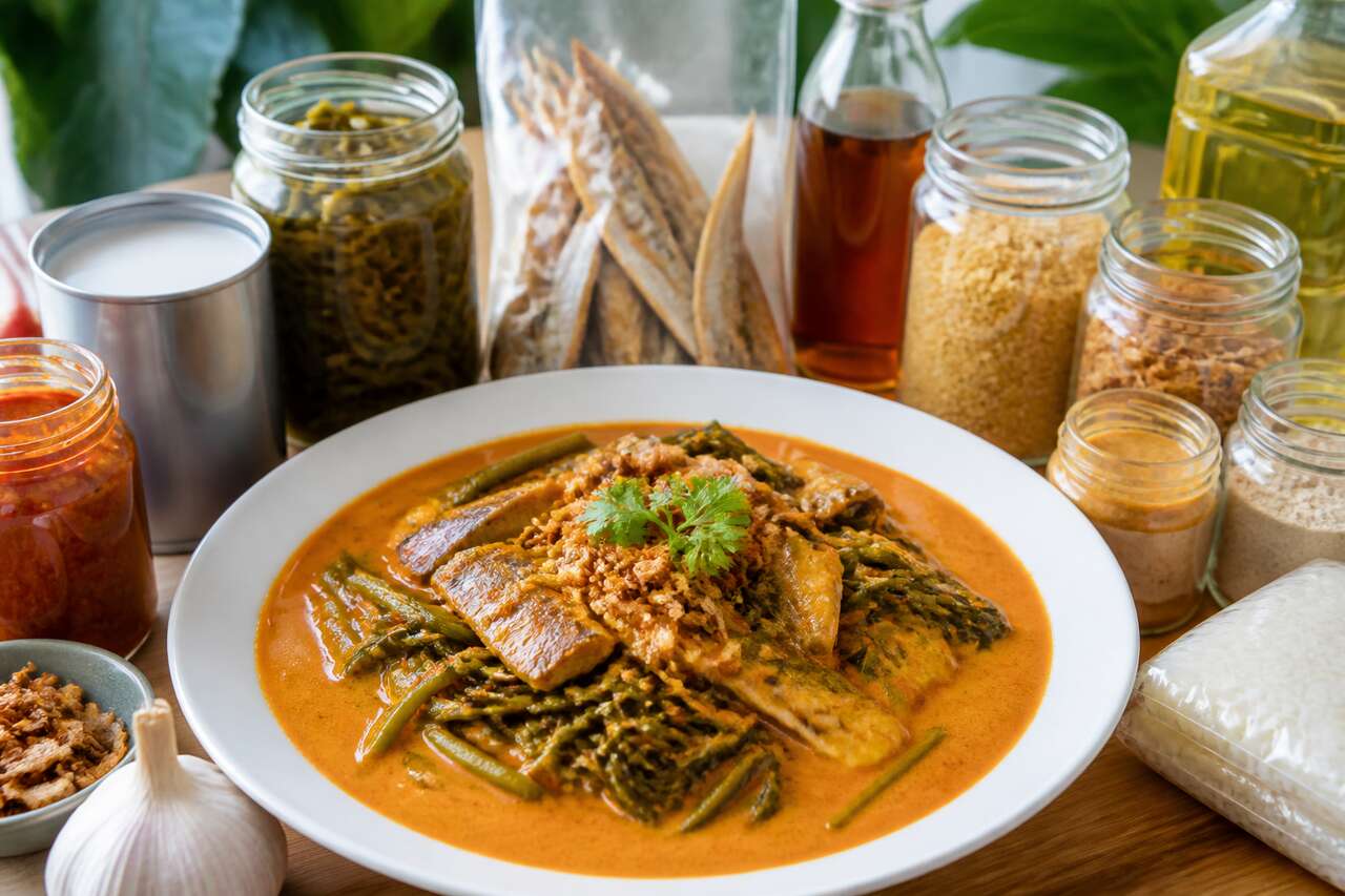 Curry de poisson séché et liserons d'eau : recette savoureuse