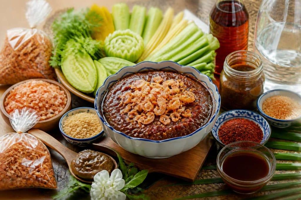 Recette Nahm Prik Kapi : tamarind et piment doux
