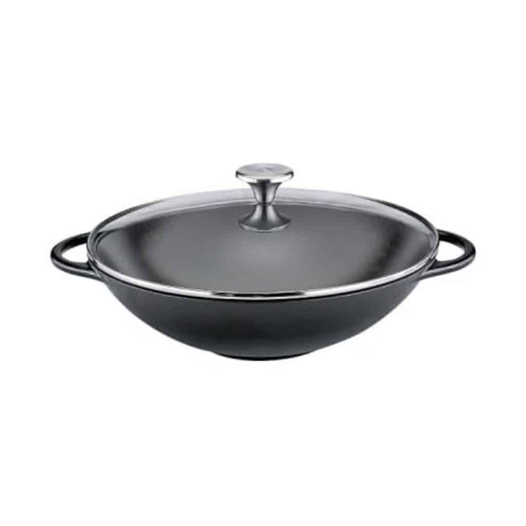 Test du wok Küchenprofi Provence 30 cm : un allié en fonte avec couvercle en verre