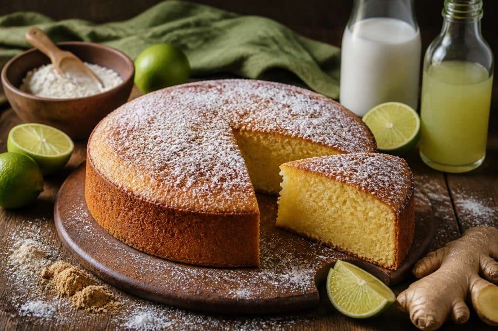 Cake moelleux au citron vert et gingembre : recette facile et gourmande