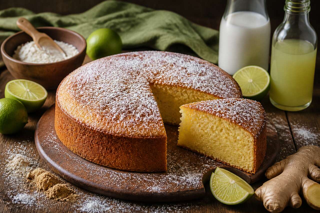 Cake moelleux au citron vert et gingembre : recette facile et gourmande