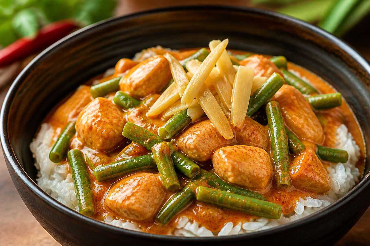 Curry rouge de poulet et haricots : recette savoureuse et épicée